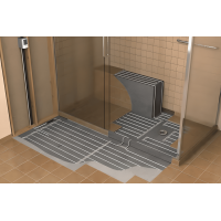 Теплый пол в бане, сауне м2